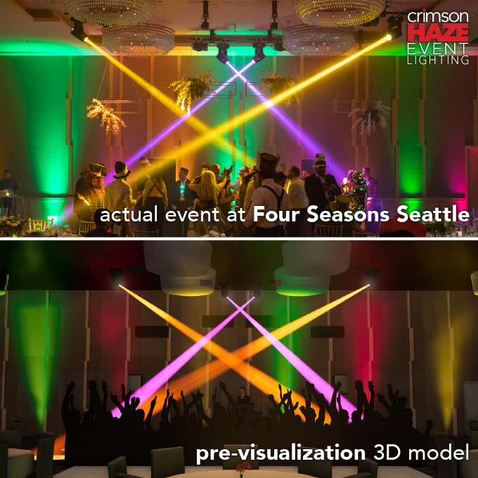 Pre Visualization Crimson Haze Event Lighting